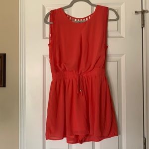 Coral size romper